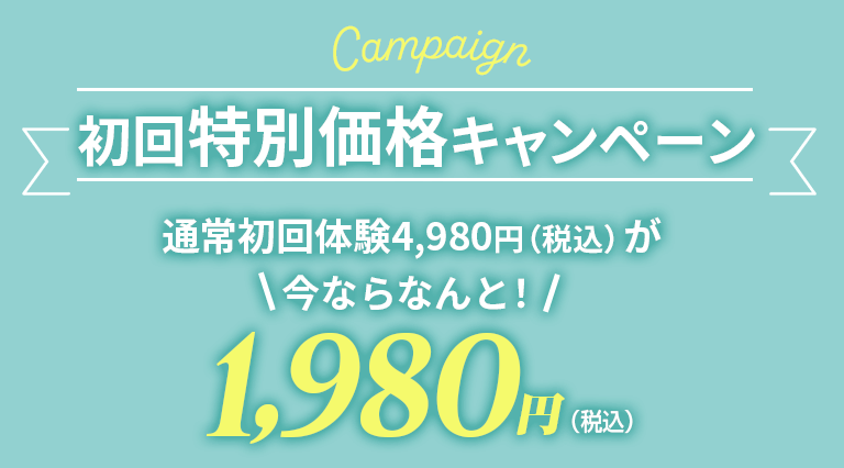 初回特別価格キャンペーン1,980円